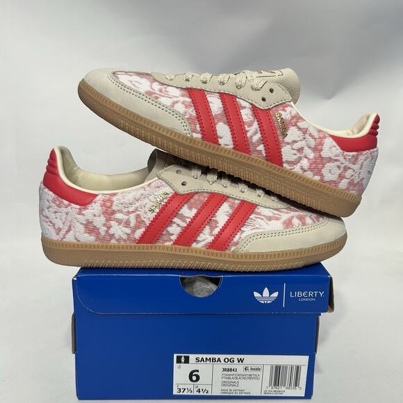 Adidas Samba OG X Liberty London - “Better Scarlet” JR8841 - Picture 1 of 5